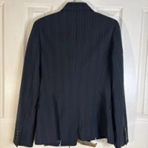 Women's Elie Tahari Blazer Size Unspecified Black Pinstripe(420T) - Picture 4 of 10